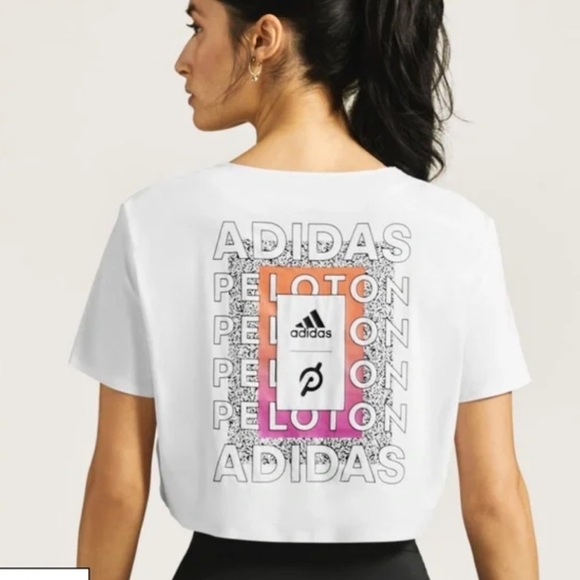 Adidas x Peloton Crop Tee White size small - Picture 4 of 8
